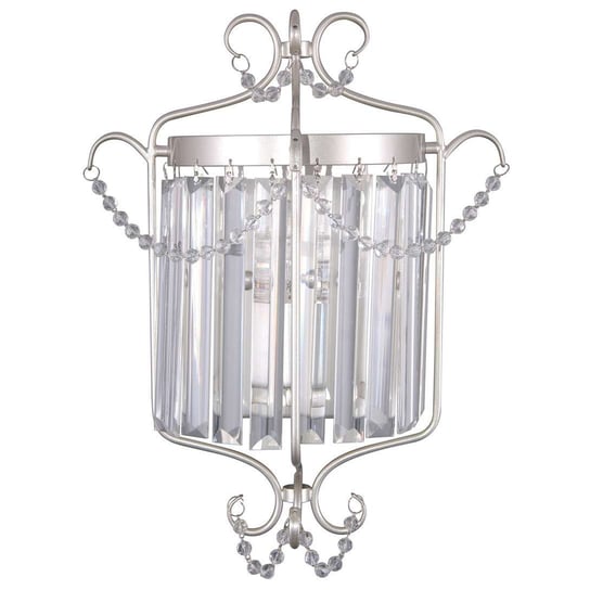 Kinkiet LAMPA ścienna RINALDO WL-33057-1-CH.S Italux glamour OPRAWA metalowa z kryształami crystal srebrna szampańska ITALUX