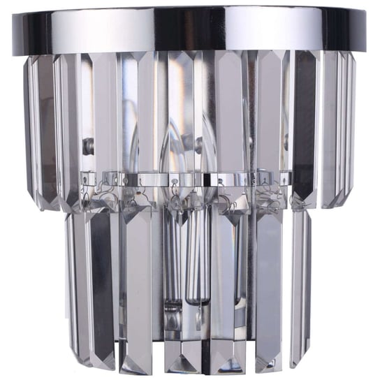 Kinkiet LAMPA ścienna VETRO LP-2910/1W Light Prestige szklana OPRAWA glamour chrom przezroczysta Light Prestige