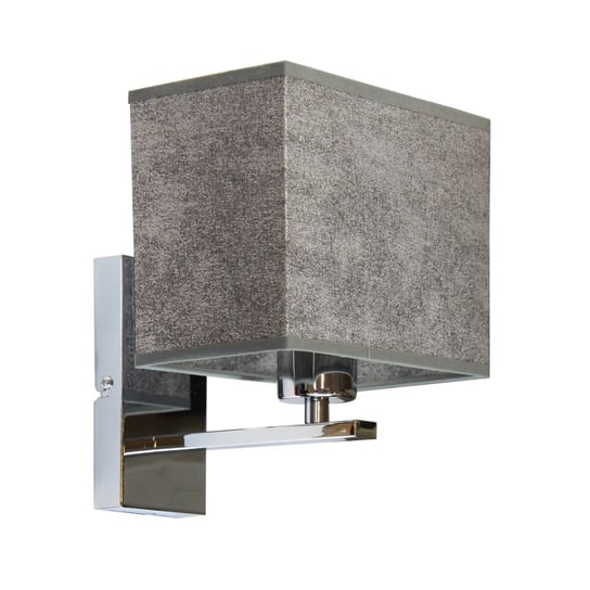 Kinkiet LYSNE Malaga, szary melanż (tzw. beton), chrom, E27, 22x18 cm LYSNE