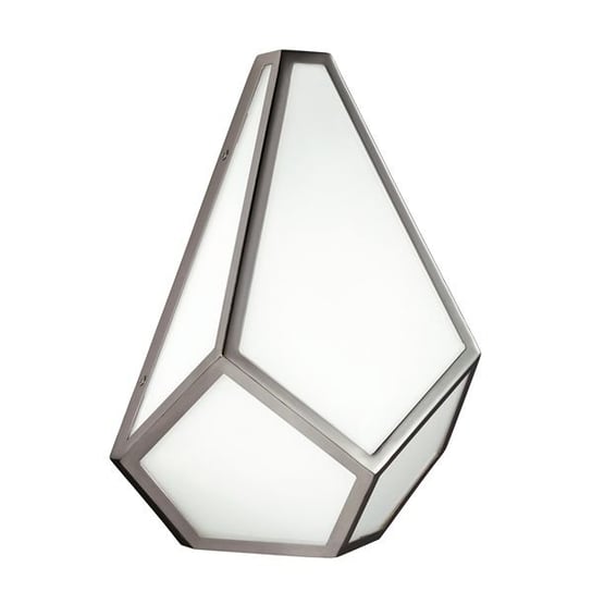 Kinkiet nowoczesny FEISS, Diamond, biało-srebrny, E27, 30,5x22,9 cm FEISS