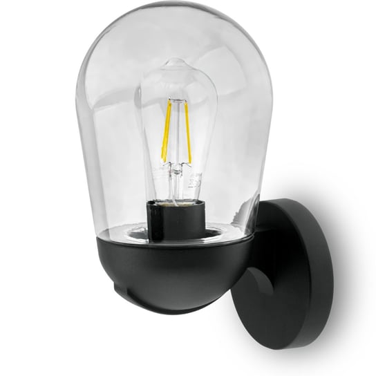 Kinkiet Ogrodowy Elewacyjny Zewnętrzny Lampa E27 Czarna OVALIS LUMILED Lumiled