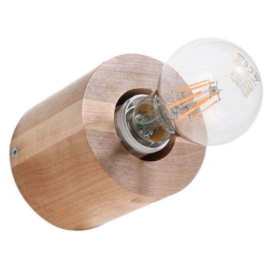 Kinkiet SALGADO naturalne drewno skandynawski cylindryczny rozproszone światło SL.0673 Sollux Lighting Sollux Lighting