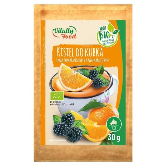 Kisiel do Kubka Pomarańczowy z Owocami Vitally Food Bio, 30g Vitally Food
