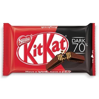 KitKat 4 Finger Dark 70% Paluszki waflowe w czekoladzie deserowej 41,5 g Inny producent
