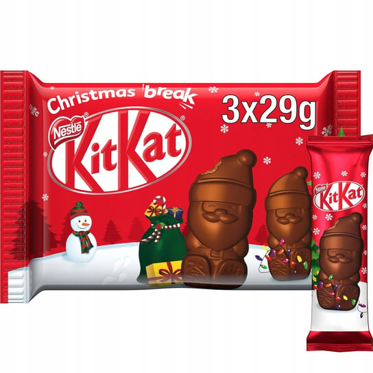 Kitkat Batony Czekoladowe Nestle Świąteczne Mikołaj Prezent Święta 3 X 29 G Nestle