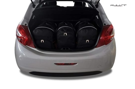 Kjust, Torby do bagażnika, Peugeot 208 Hatchback 2012-2015, 3 szt. KJUST