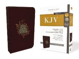 KJV, Deluxe Reference Bible, Personal Size Giant Print, Imitation Leather, Burgundy, Red Letter Edition, Comfort Print Nelson Thomas