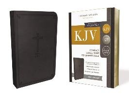 KJV, Reference Bible, Compact, Large Print, Leathersoft, Black, Red Letter Edition, Comfort Print Nelson Thomas