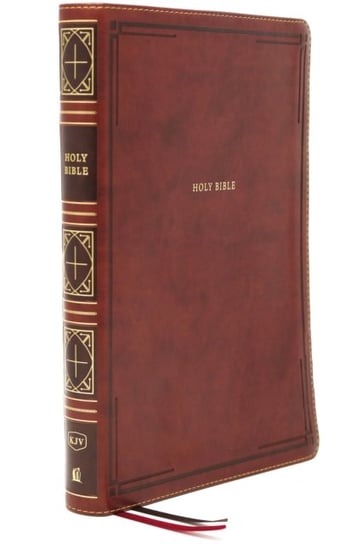 KJV, Thinline Bible, Giant Print, Leathersoft, Brown, Thumb Indexed, Red Letter, Comfort Print: Holy Nelson Thomas
