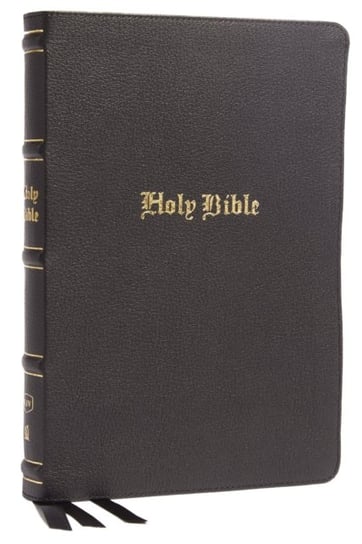 KJV, Thinline Bible, Large Print, Genuine Leather, Black, Red Letter, Comfort Print: Holy Bible, Kin Nelson Thomas