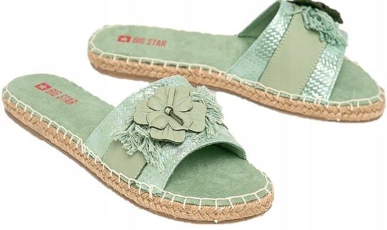 Klapki Big Star damskie GREEN FF274525 KWIATY R38 Big Star Shoes