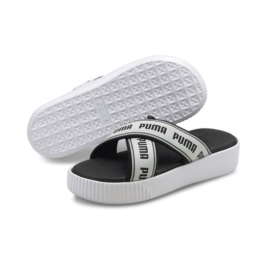 Klapki damskie Puma Platform Slide Tape białe 38067701-38 Puma