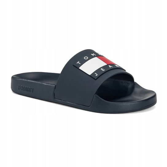 Klapki damskie Tommy Jeans Flag Pool Slide Ess dark night navy 40 EU Tommy Jeans