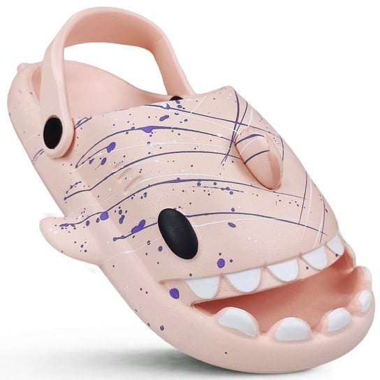 Klapki Gumowe Ogrodowe Basenowe Lekkie Wygodne Piankowe Damskie Z Rekinem Różowe 37 Permani