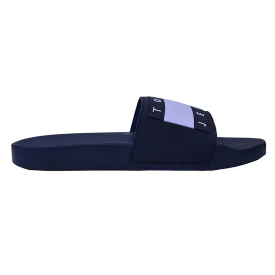 Klapki męskie Tommy Jeans Rubber Flag Pool granatowe - EM0EM00689-C87 - 41 Tommy Hilfiger