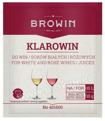 Klarowin 10g do klarowania win różowych i białych BIOWIN Biowin