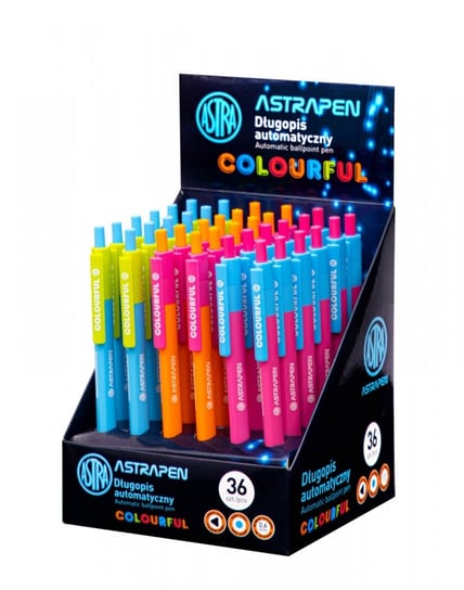 Klasa, Długopis automatyczny, 0.6 Trójkątny Colorful Op.36 szt. Astra 201022015 KLASA