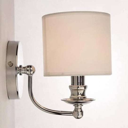 Klasyczna LAMPA ścienna ABU DHABI W01888WH Cosmolight abażurowy kinkiet do sypialni biały Cosmolight