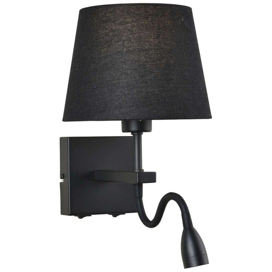 Klasyczna LAMPA ścienna NORTE WL-1122-2-BL-BM-RO-BL Italux klasyczna OPRAWA z peszlem LED 3W 3000K abażurowa czarna ITALUX