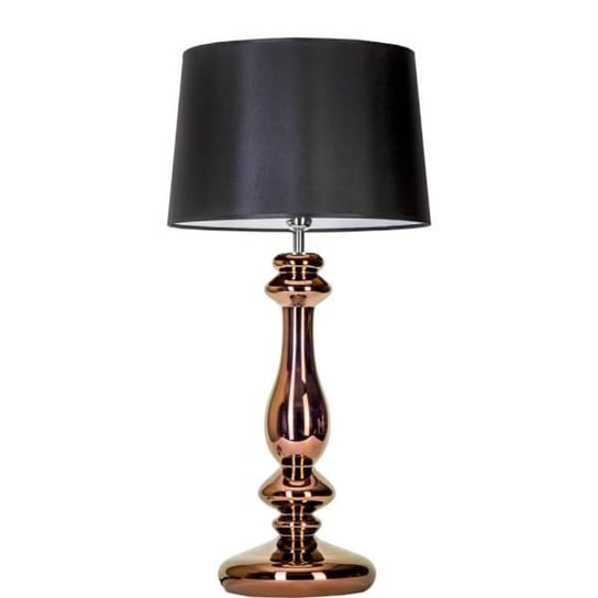 Klasyczna LAMPA stołowa VERSAILLES L204261247 4Concepts abażurowa LAMPKA nocna miedź czarna 4Concepts