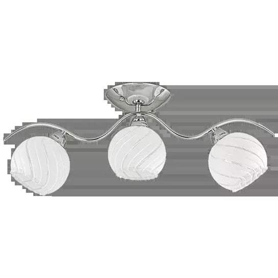 Klasyczna lampa sufitowa ELM8706/3 8C glamour szklana chrom Mdeco