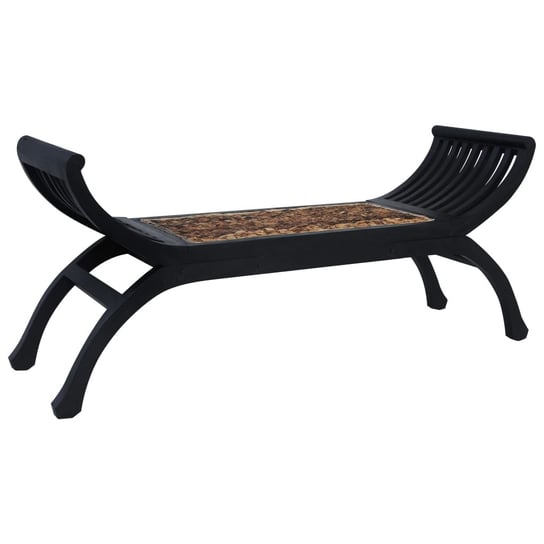 Klasyczna ławka drewniana 120x36x58 cm, ciemny brą / AAALOE Zakito