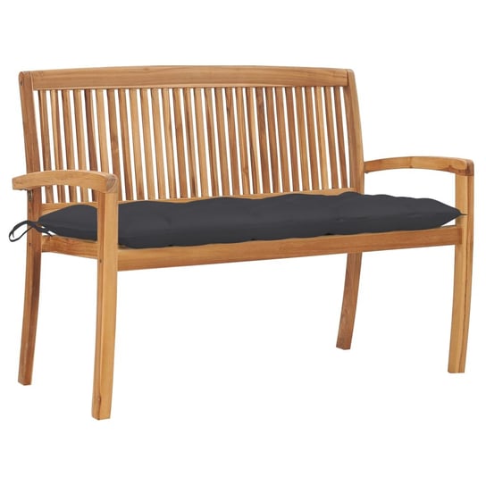 Klasyczna ławka drewniana tekowa, 128,5x57,5x90 cm / AAALOE Inna marka