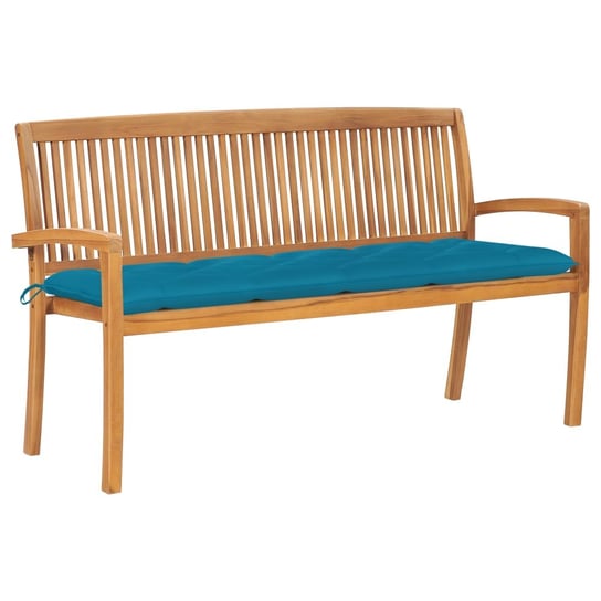 Klasyczna ławka drewniana tekowa 159x57,5x90 cm, j / AAALOE Inna marka