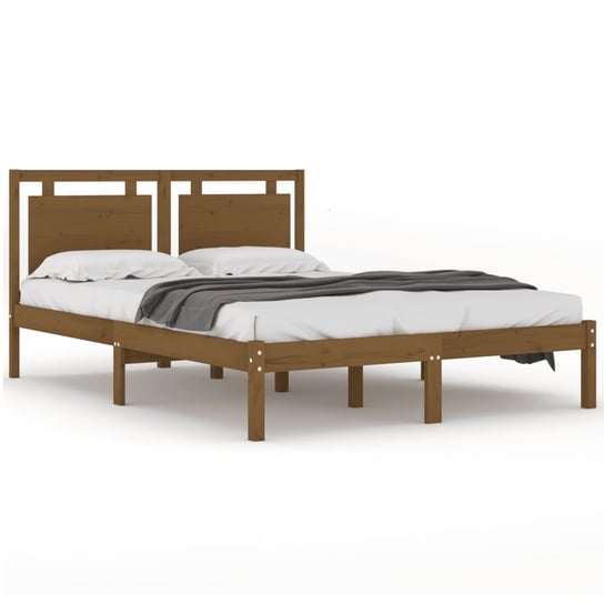 Klasyczna rama łóżka 195,5x125,5x31cm, miodowy brą Inna marka