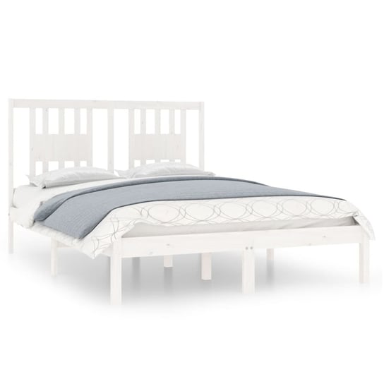 Klasyczna rama łóżka drewniana, biała, 195,5 x 126 / AAALOE Inna marka
