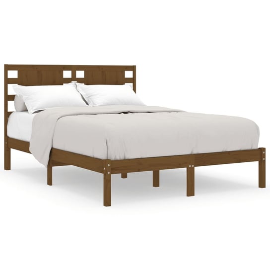 Klasyczna rama łóżka drewniana, miodowy brąz, 195, Inna marka