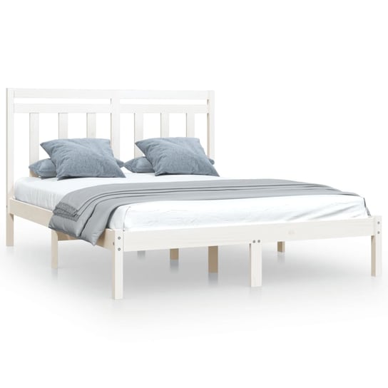 Klasyczna rama łóżka, drewno sosnowe, biały, 140x2 Inna marka