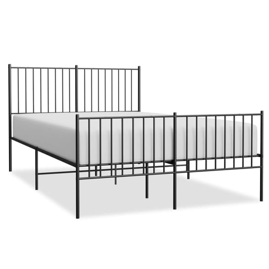 Klasyczna rama łóżka metalowa, czarna, 196x146x90, Inna marka