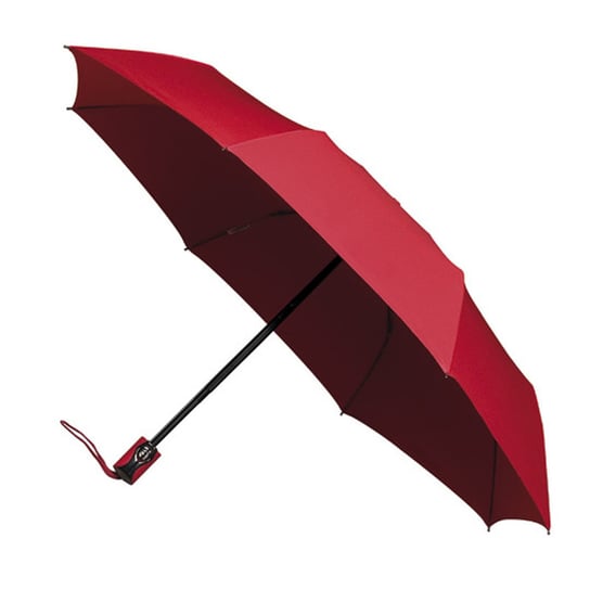 Klasyczna składana parasolka czerwona, otwierana i zamykana jednym przyciskiem Impliva