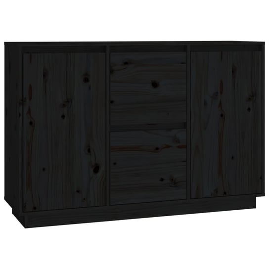 Klasyczna szafka drewniana, 111x34x75 cm, czarny / AAALOE Zakito