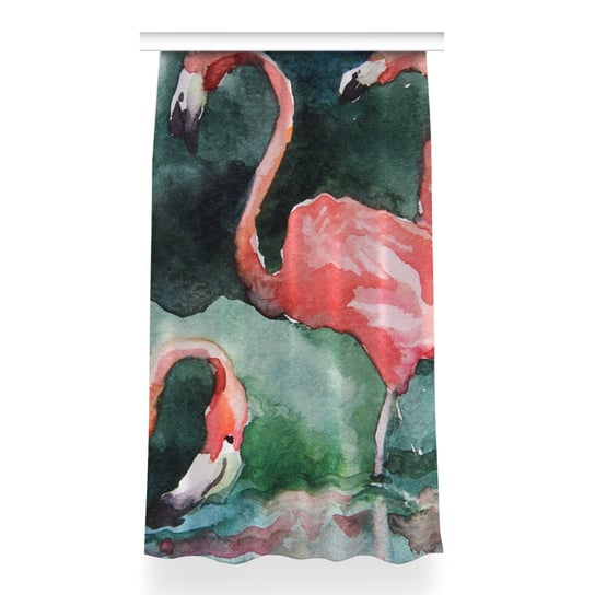 Klasyczna zasłona kolory 150x260 Malowane flamingi, Fabricsy Fabricsy