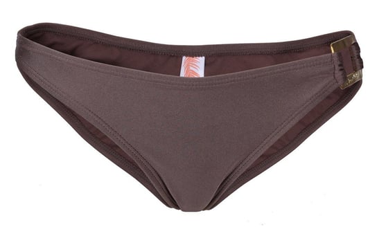 Klasyczne, brązowe majtki kąpielowe dla kobiet z ozdobną klamrą S sarcia.eu