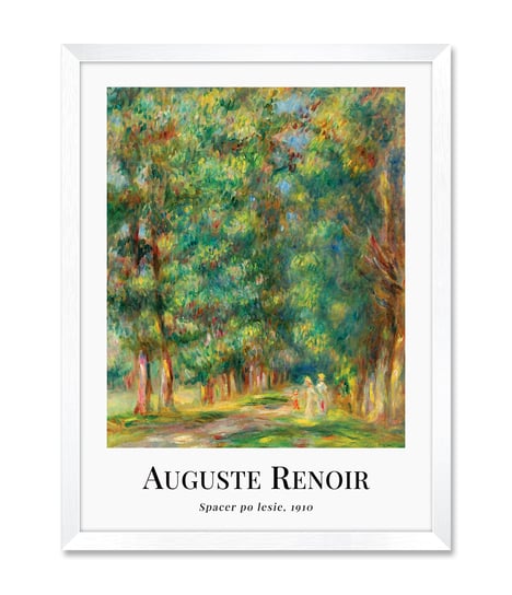 Klasyczne obrazy na ścianę reprodukcje malarskie Spacer po lesie Auguste Renoir 32x42 cm iWALL studio