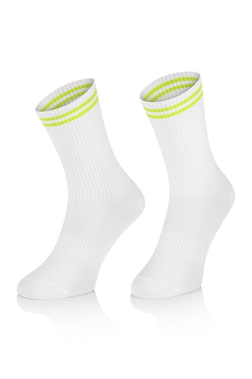 Klasyczne Skarpetki Toes And More – Tamb7 White /Lime 35-38 Toes and More
