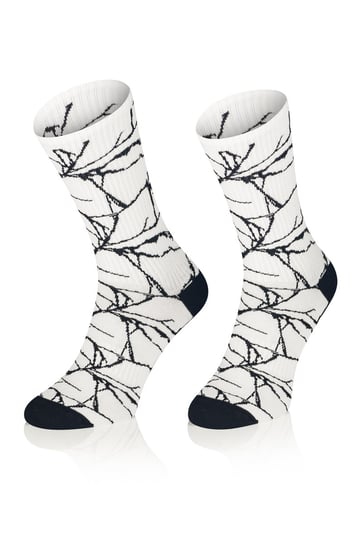 Klasyczne skarpetki Toes and More – White Black Stripes 35-38 Toes and More