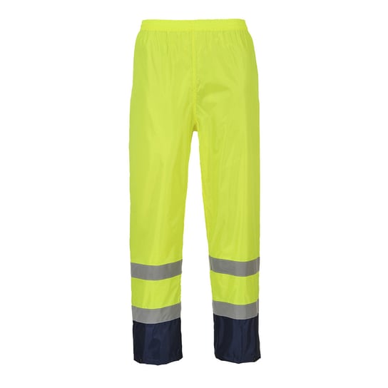 Klasyczne spodnie przeciwdeszczowe Żółty Granat XL Portwest