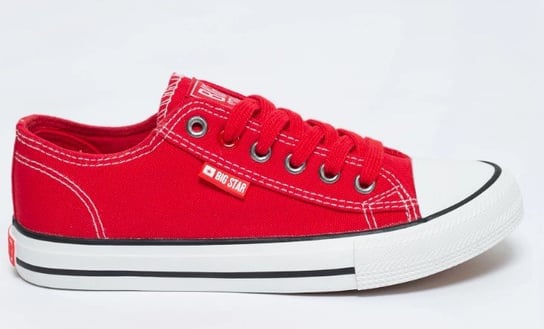 Klasyczne trampki męskie niskie czerwone JJ174609 R44 Big Star Shoes