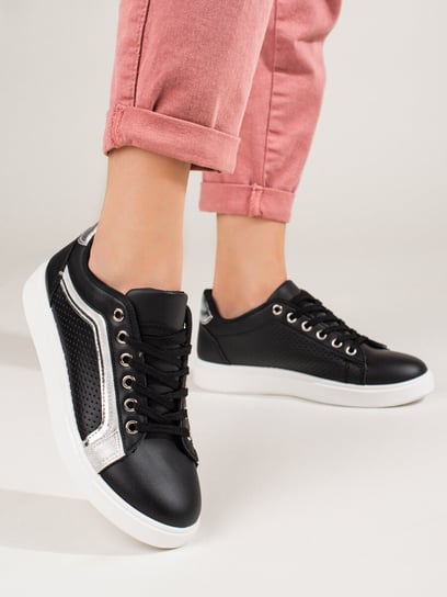 Klasyczne wygodne damskie buty sportowe czarne Shelovet-37 Inna marka