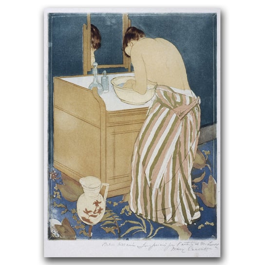 Klasyczny plakat do pokoju Kobieta w kąpieli A1 Vintageposteria