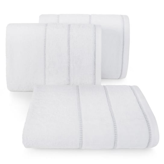 Klasyczny ręcznik z welurową bordiurą 30X50 biały MARI Eurofirany