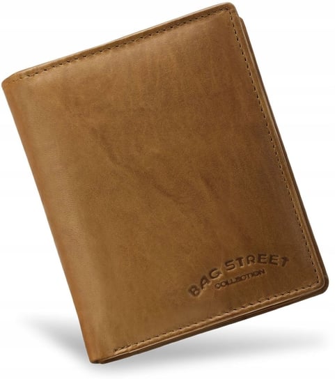 Klasyczny skórzany portfel męski kolory rozkładany poziomy miękka skóra Bag Street