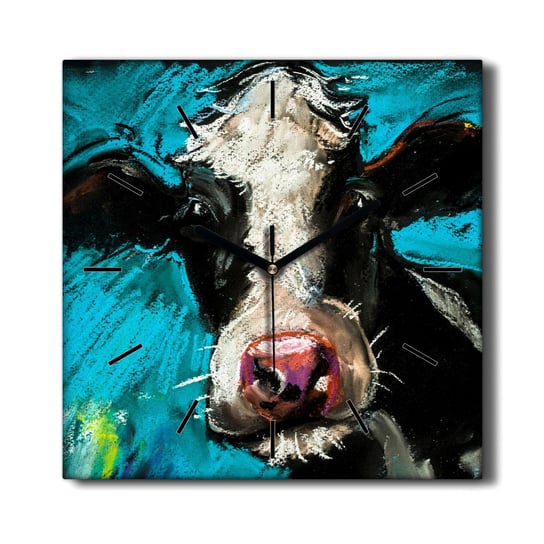 Klasyczny zegar na płótnie Zwierzę krowa 30x30 cm, Coloray Coloray