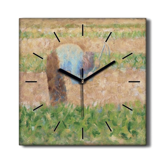 Klasyczny zegar płótno Człowiek hoe Seurat 30x30, Coloray Coloray