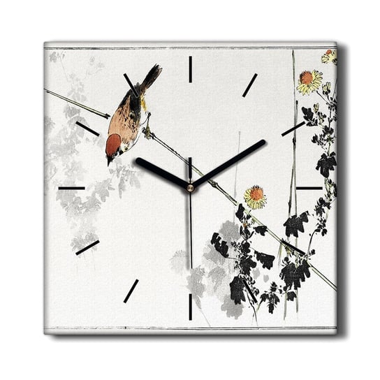 Klasyczny zegar płótno Zwierzę ptak wróbel 30x30, Coloray Coloray