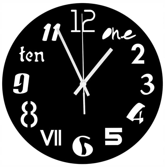 Klasyczny Zegar Ścienny Drewniany Cichy Czytelny 45 cm Inna marka